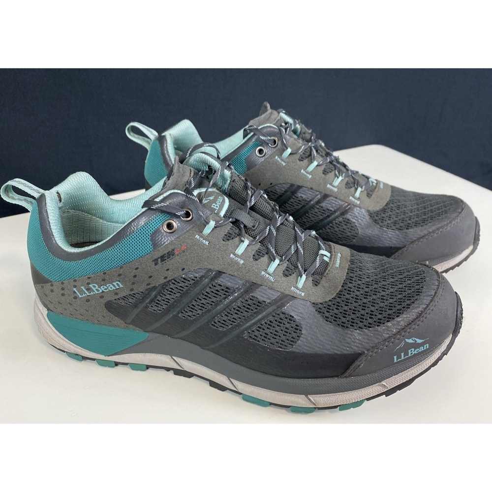 LL Bean North Peak TEK 2.5 Women`s Size 10M Grey Green Hiking Shoes 503151